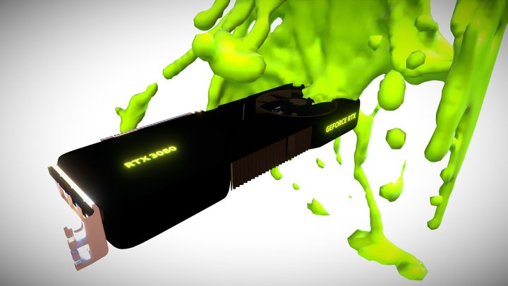Liquid Animation - RTX NVIDIA 3080 3D Model
