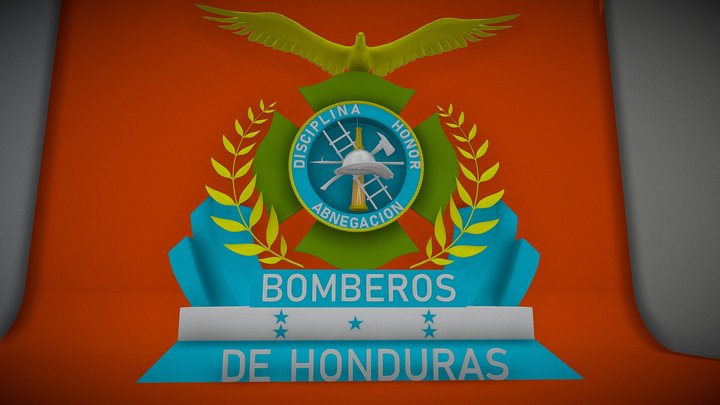Logo Bomberos Honduras 3D 3D Model