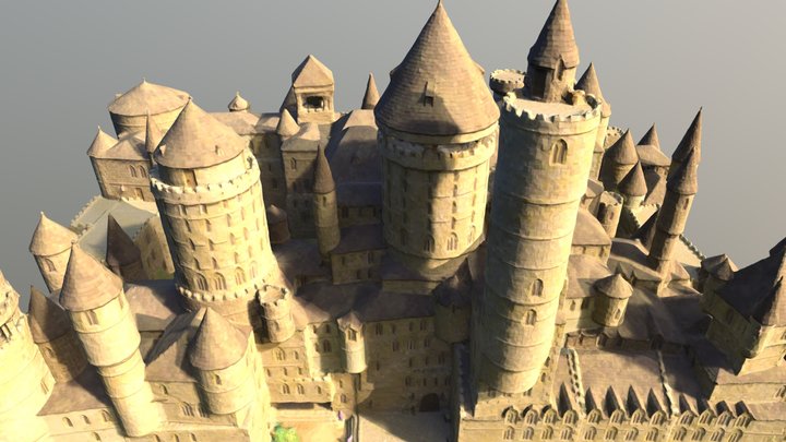 Tiny Glade Hogwarts castle Harry Potter books 3D Model