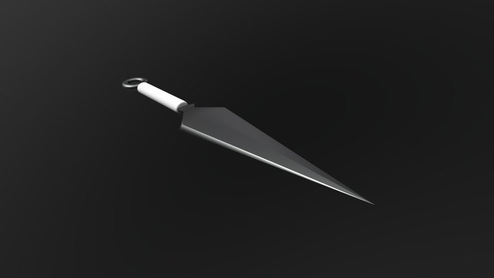 Low Poly Kunai 3D Model