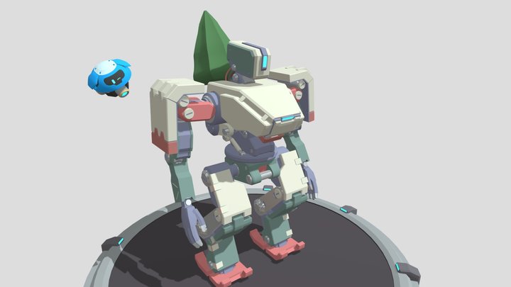 Bastion & Mei`s robot Snowball (Overwatch) 3D Model