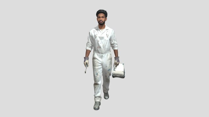 Painter At Work – Free 3D Model STL