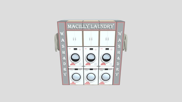 Macilly Laundry - Modern Laundry Room Concept 3D Model