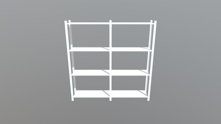 Metallic shelf - 205 cm 3D Model