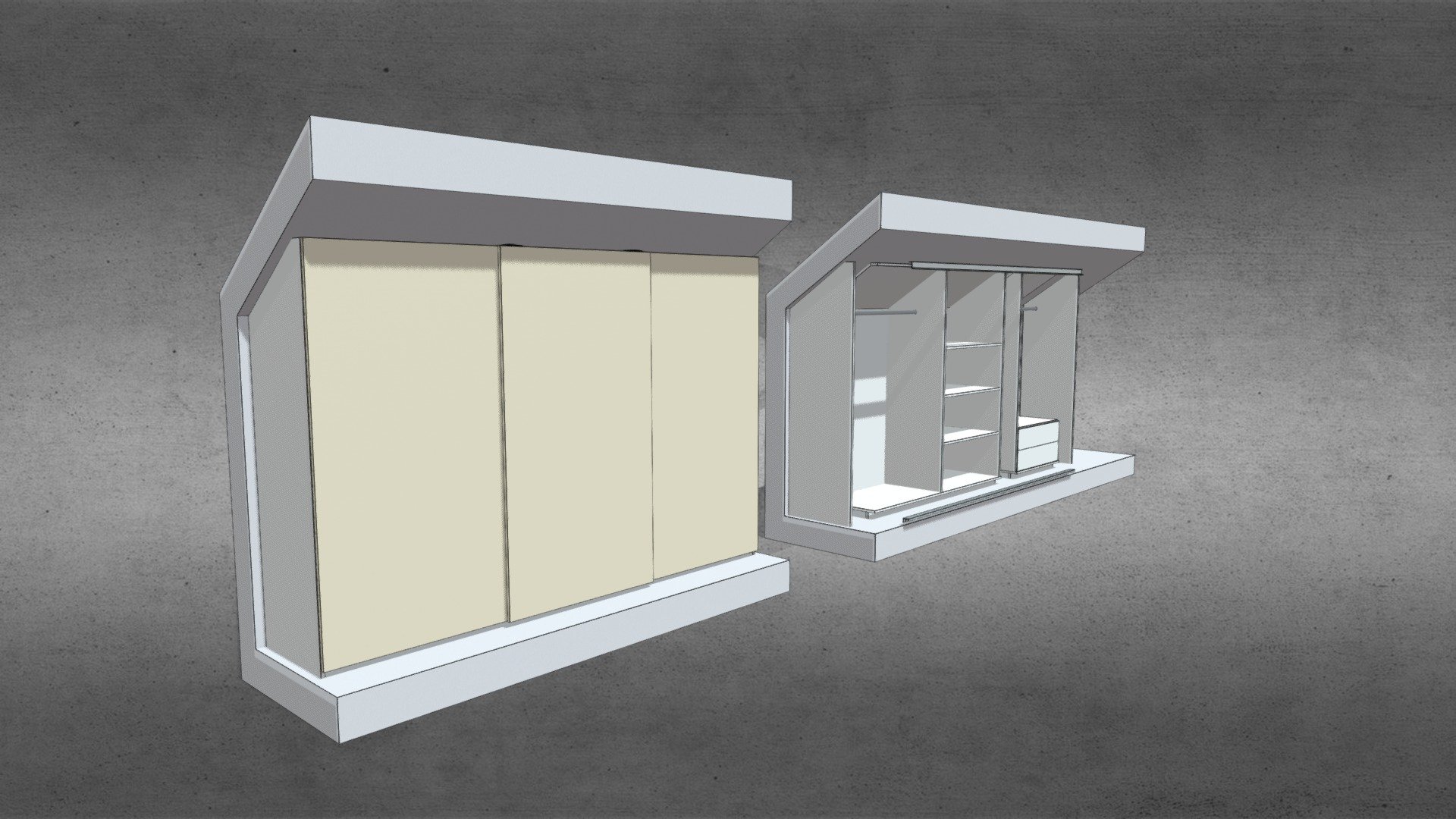 Dressing mansarda S.D. — Sketchfab embed 3D viewer
