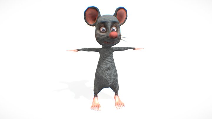 Rat  ( Rigged & Blendshapes ) 3D Model