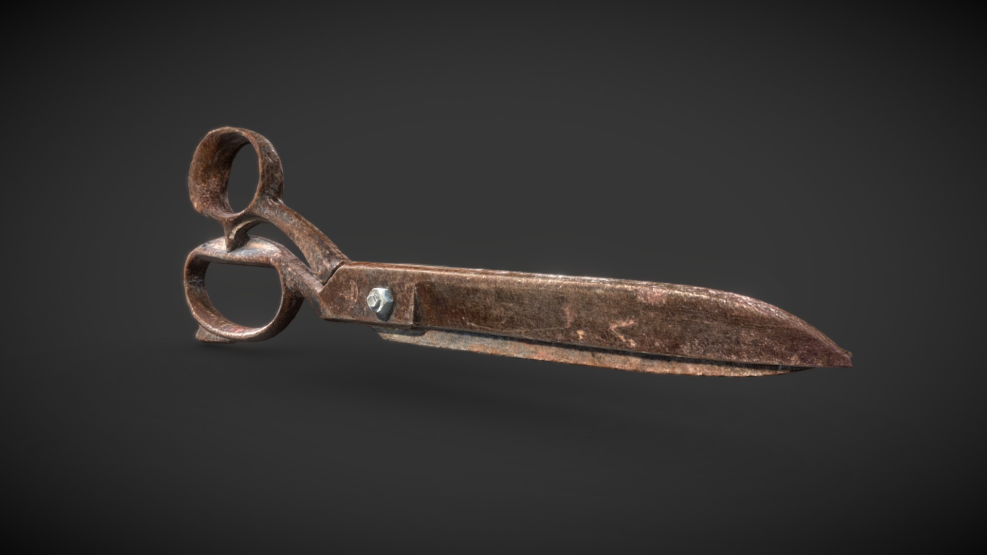 3D model Old Rusty Scissors 3D Scan - This is a 3D model of the Old Rusty Scissors 3D Scan. The 3D model is about a pair of scissors.