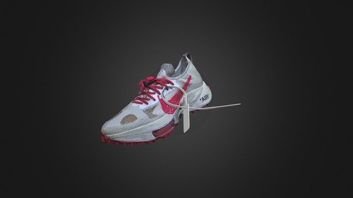 Off-White™ x Nike Air Zoom Tempo Next% White 3D Model
