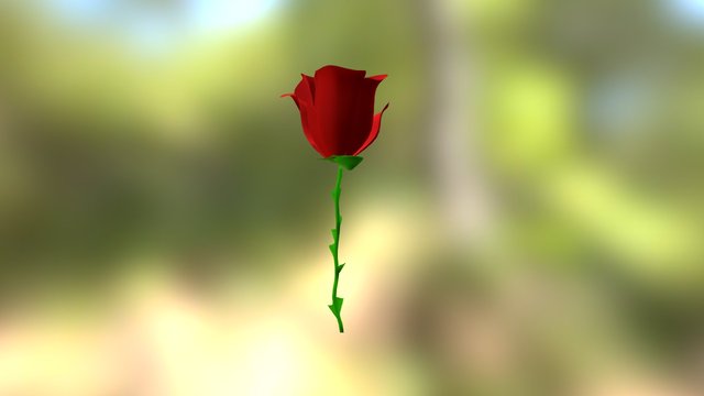 Red Rose 3D Model