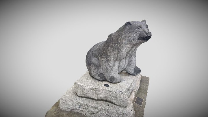 White Rock bear statue 3D Model