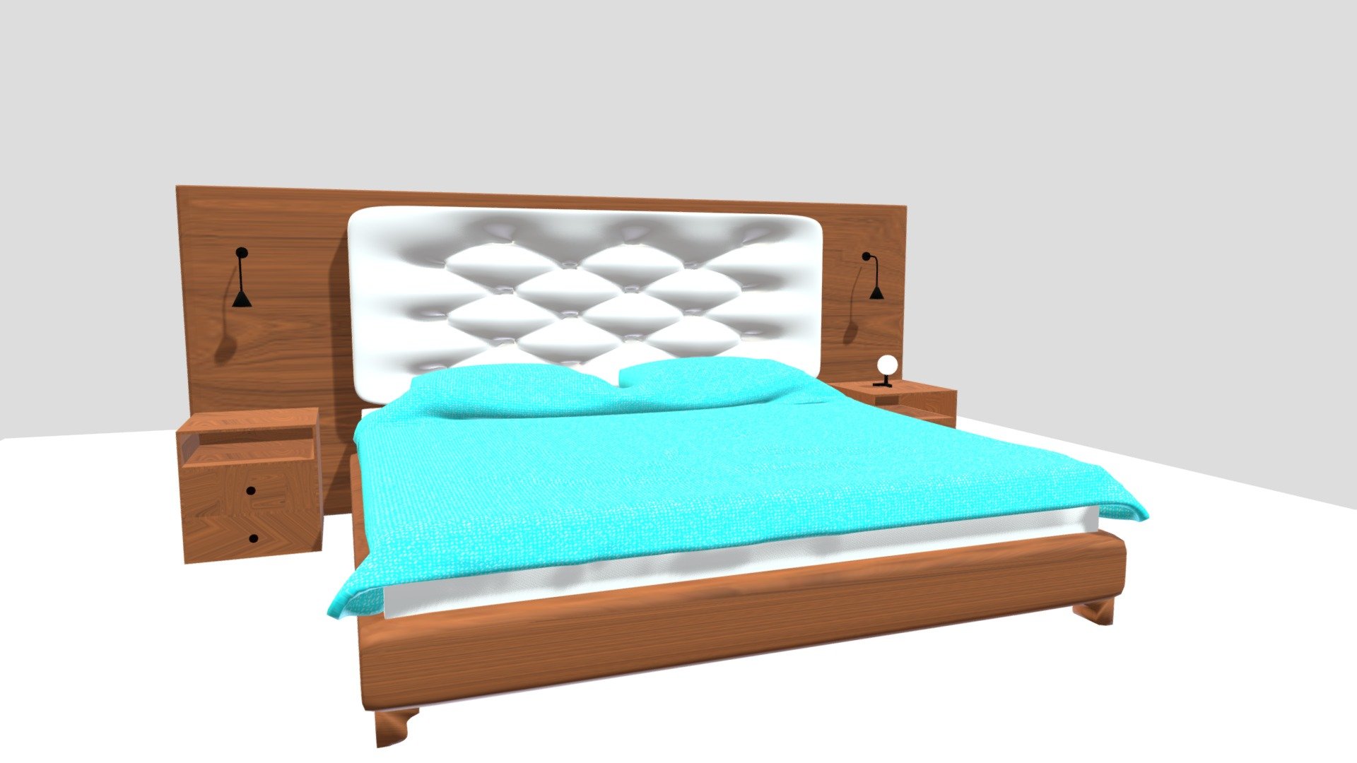 Interior Modern Wooden Chesterfield Bed Download Free 3D Model By   10b67e05ff384a46aa10bc14ec89c42a 