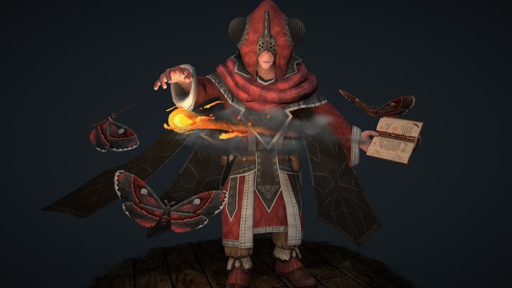 Moth Mage 3D Model