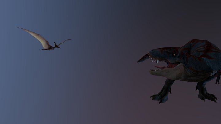 Tyrannosaurus vs Pteradon – Modelo 3D gratuito STL