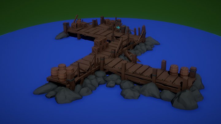 Bridge scene_01 3D Model