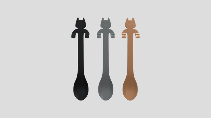 cat spoon 3D Model