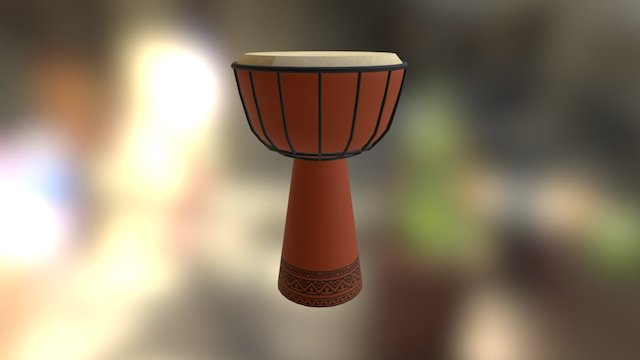 African Drum V1 (WIP) 3D Model