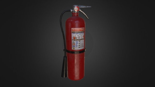 Fire Extinguisher Game Asset 3D Model