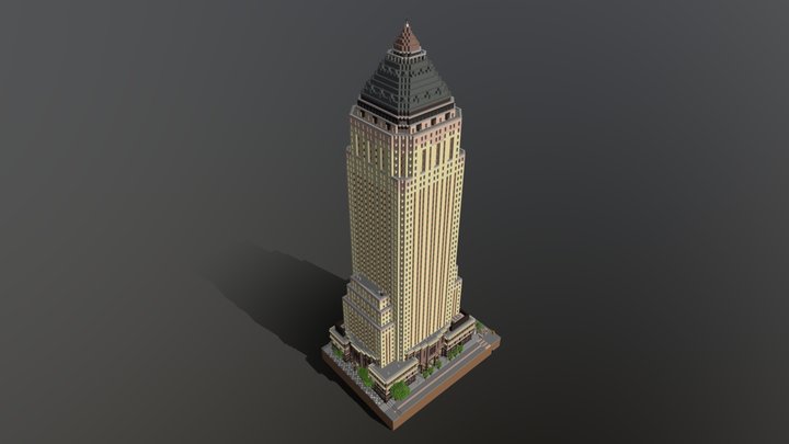 Minecraft Midtown Manhattan skyscraper 3D Model