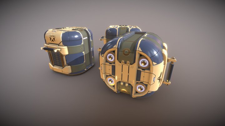 Sci Fi Treasure Chest 3D Model