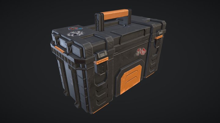 A Worn Toolbox 3D Model
