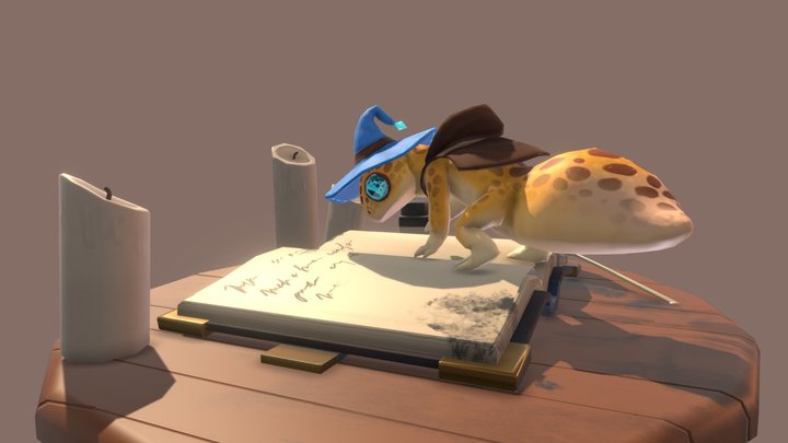 Wizard Gecko 3D Model