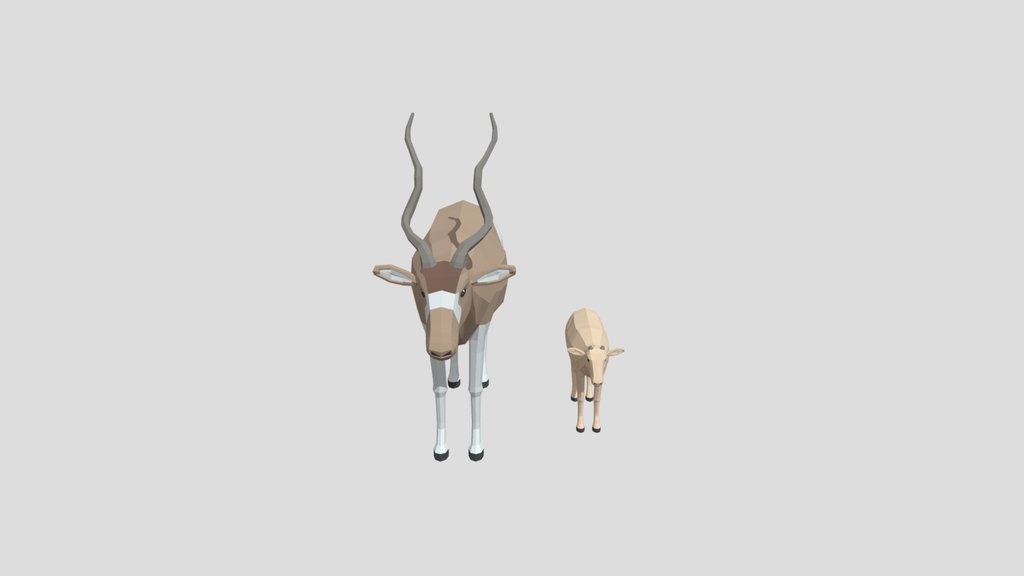 Low Poly Cartoon Adax