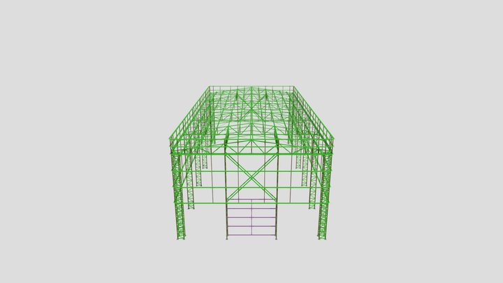 GALPÃO ESTRUTURAL EM AÇO 3D Model