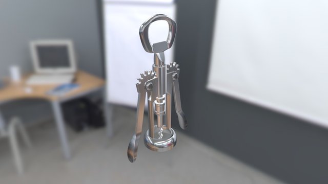 Winged Corkscrew (Animation) 3D Model