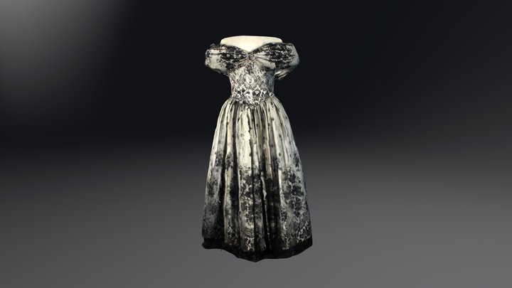 Lace dress, 1980s 3D Model
