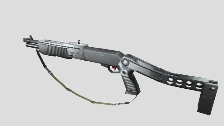 SPAS12 low-poly (alpha mask test) 3D Model