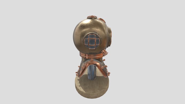 Divers Helmet 3D Model