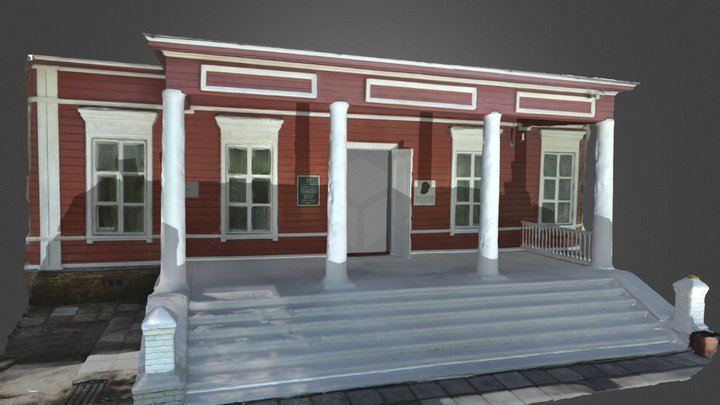 The entrance to the Semyonov-Tyan-Shansky manor 3D Model