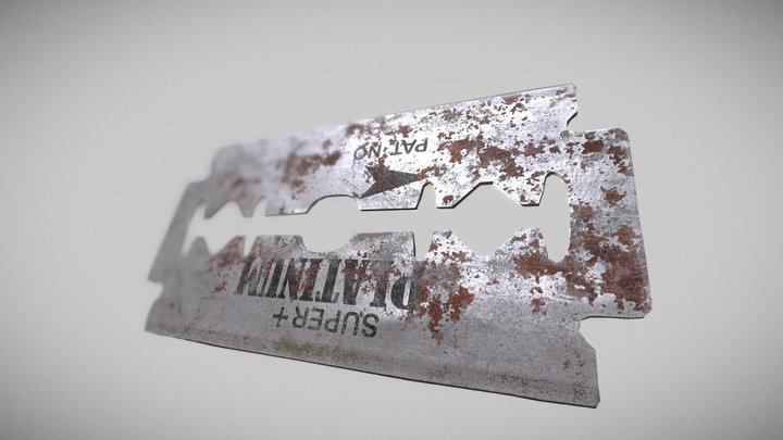 Rusty razor blade 3D Model