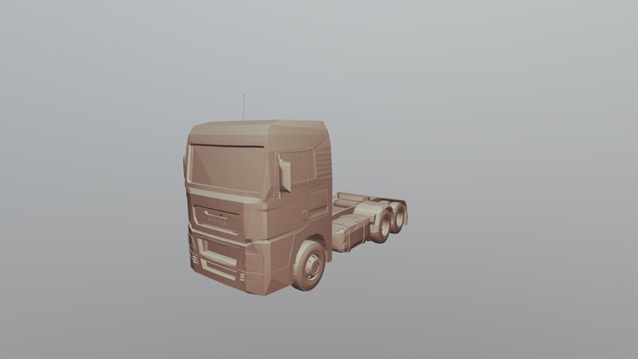 Truck Man TGX (mid poly model) 3D Model