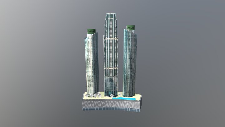 The address fountain views 3D Model