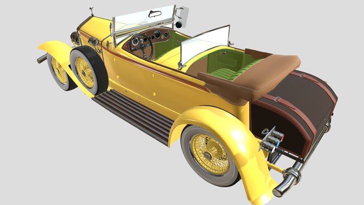 Vintage car Great Gatsby 1928 3D Model