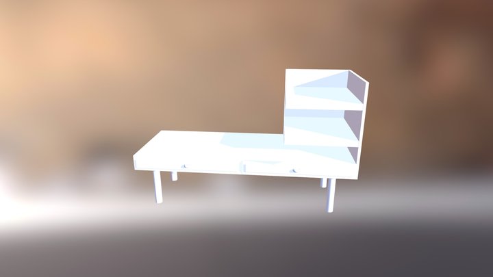 Workspace Desk 3D Model