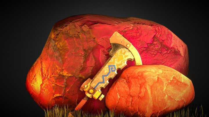 "Stone Smasher" from Breath of The Wild in scene 3D Model