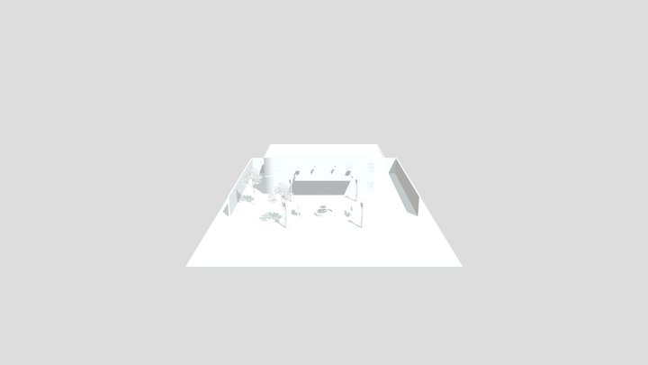 Casa Com Fonte 3D Model
