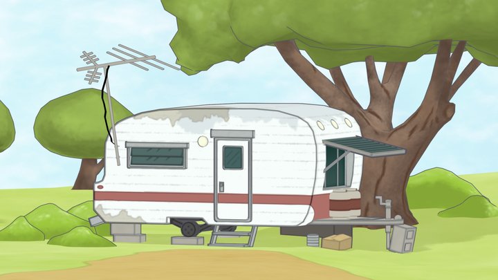 Muscle Man's RV - Environment Scene 3D Model