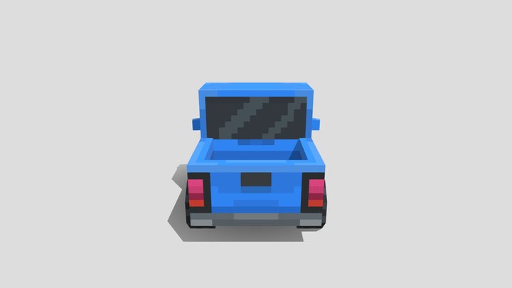 Mini Truck pixel-art 3D Model