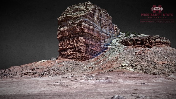 Ketobe Knob, a thrust fault 역단층, 쓰러스트 단층 3D Model
