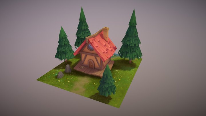 Sketchfab Hand Painting Challenge:Summer Cottage 3D Model