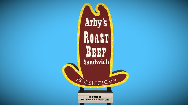 Vintage Arby's Sign – Modello 3D gratuito STL