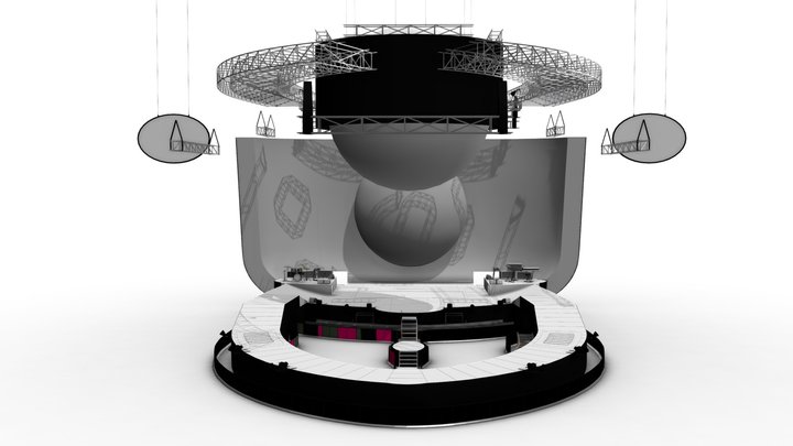 Updated "Sweetener World Tour" stage 3D Model