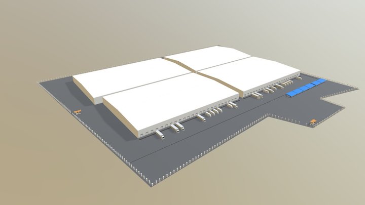 Warehouse Layout 4 - WarehouseBlueprint 3D Model