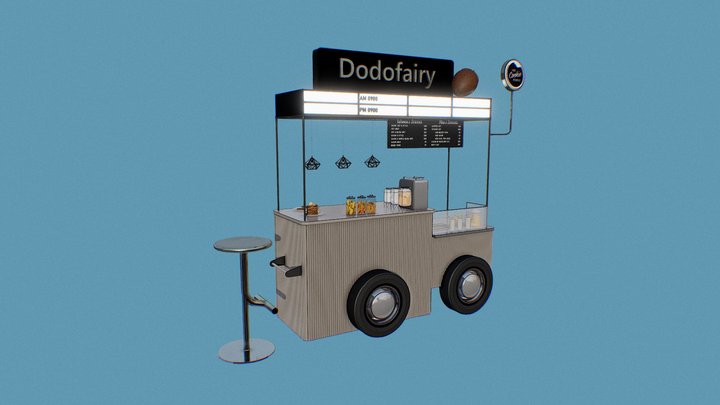 Pastry cart 3D Model