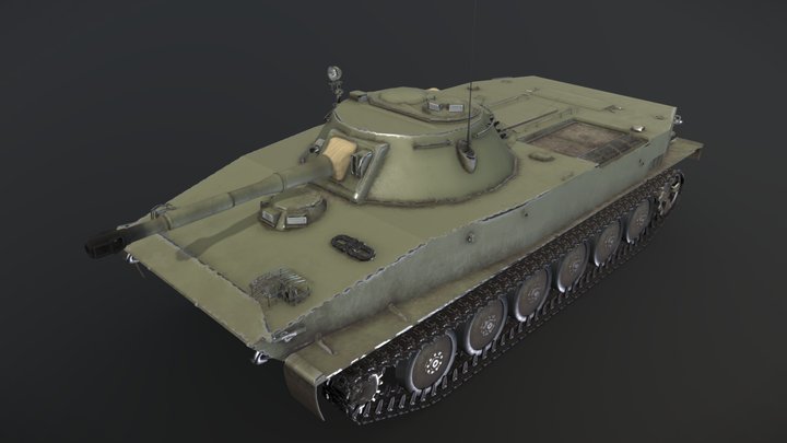 ПТ-76Б Tank 3D Model
