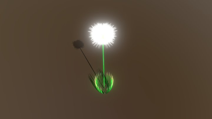 Stylized Low Poly Cotton Grass – Modello 3D gratuito STL