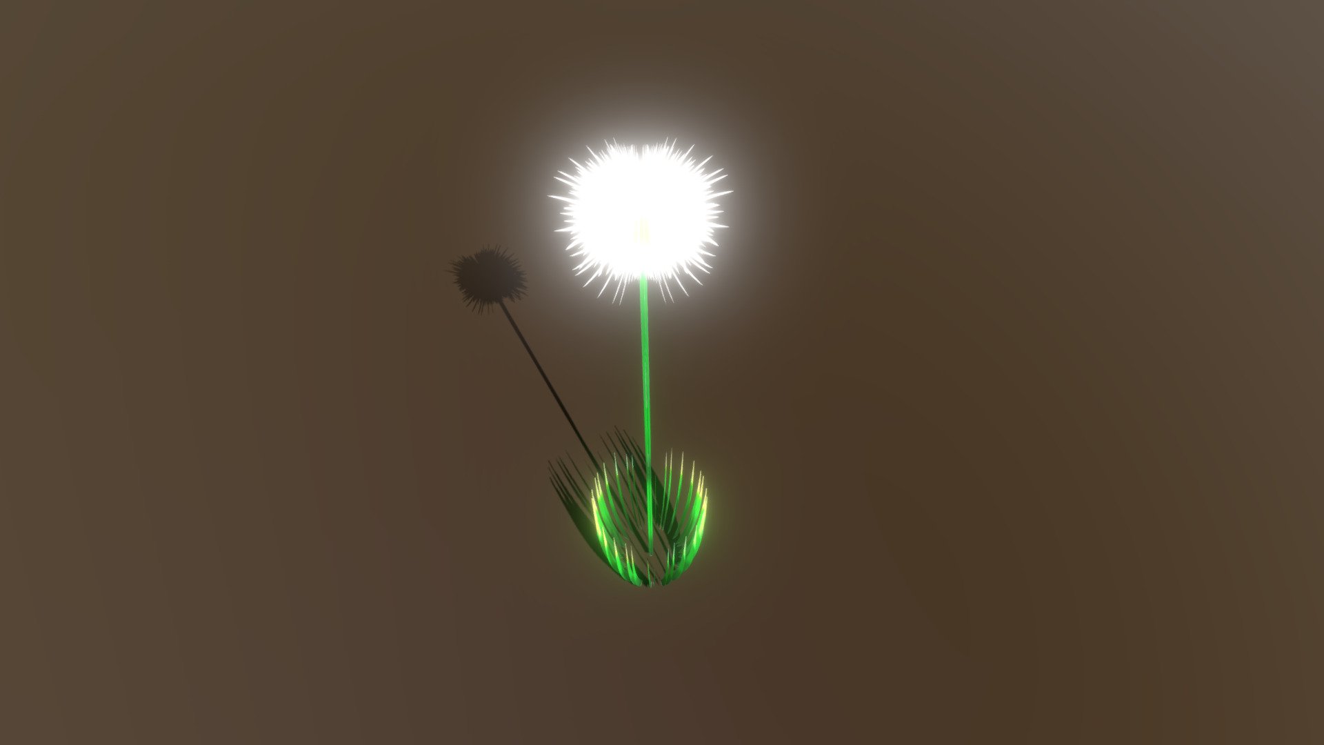 Stylized Low Poly Cotton Grass
